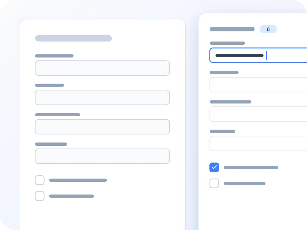 Một form PDF bên cạnh bảng liệt kê mọi trường cần điền