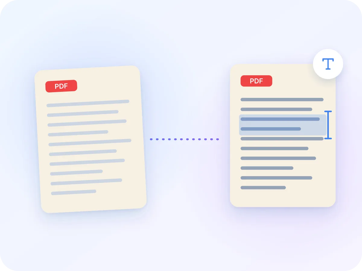 Một trang PDF đã scan được chuyển thành trang có văn bản có thể chọn